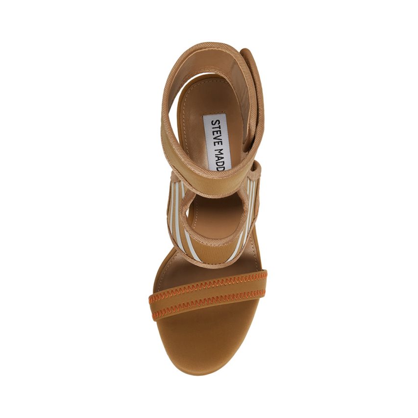 Sandalias Tacones Steve Madden Carmella Mujer Marrones | ES PW9834